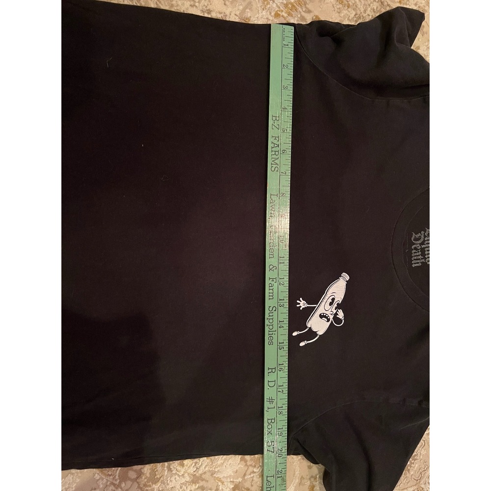 Liquid Death Death to Plastic Grim Reaper Graphic T-Shirt Black Mens Large - Picture 2 of 5